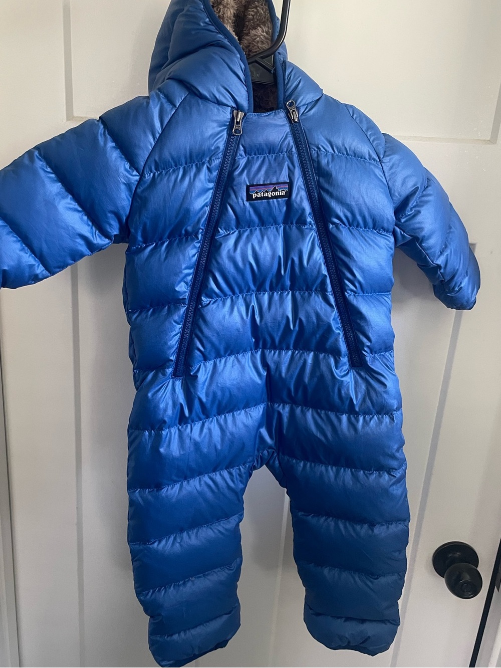 Patagonia Royal Blue Puffy Infant Snowsuit